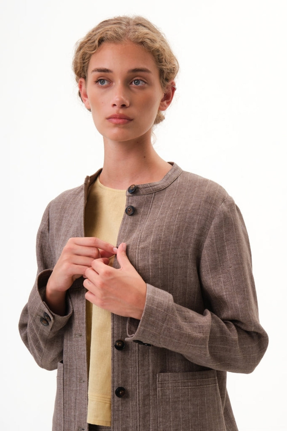 felicitas-damen-bluse-bena-kurzarm-aus-leinen-baumwolle image 3