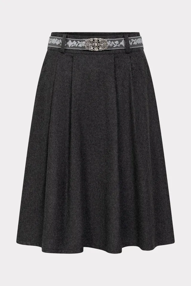 felicitas-rosa-damen-wollrock-mit-falten-und-taschen image 1