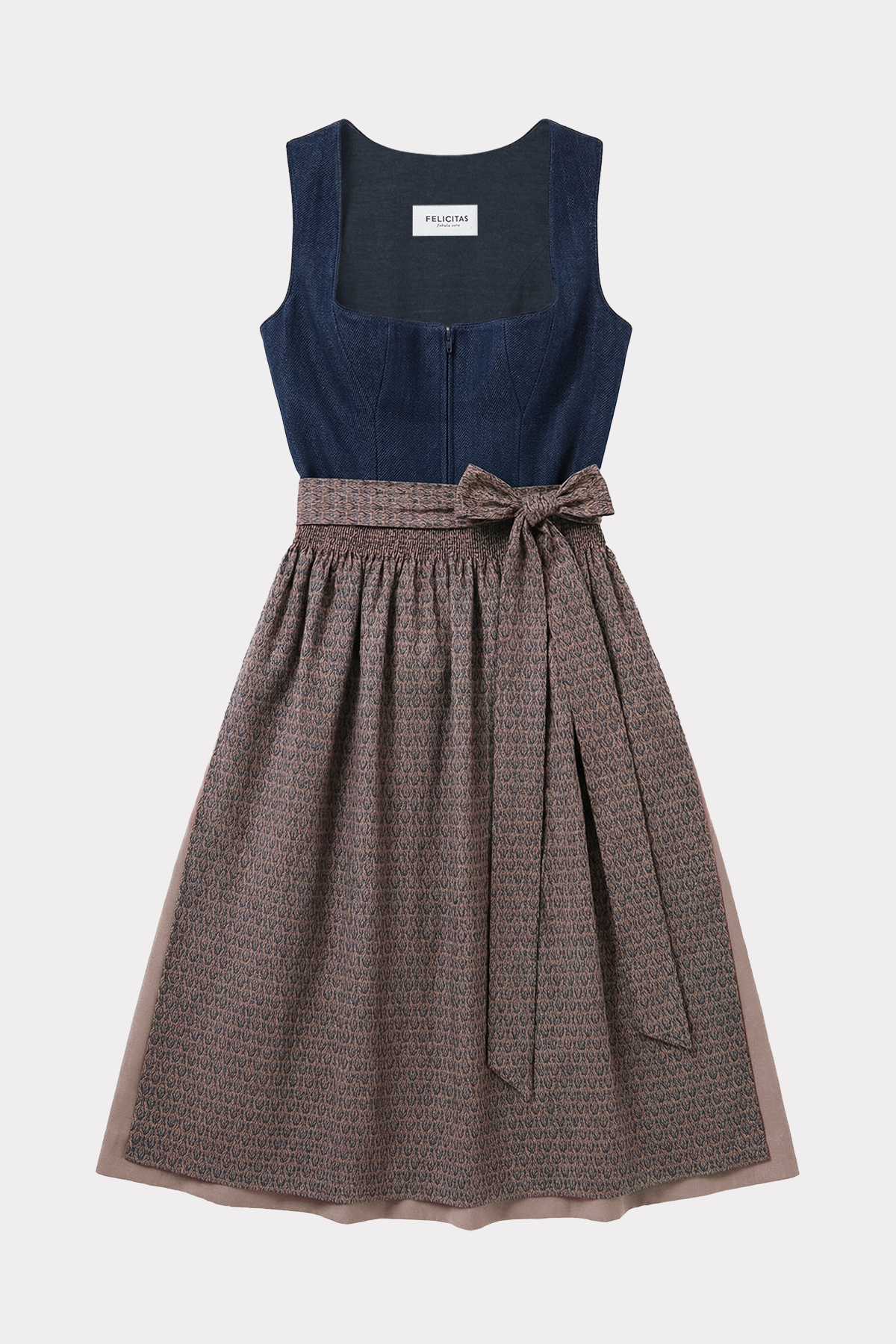 felicitas-damen-dirndl-deliah-leinen-stretch-mieder-in-marine-mit-schattendruck- image 4