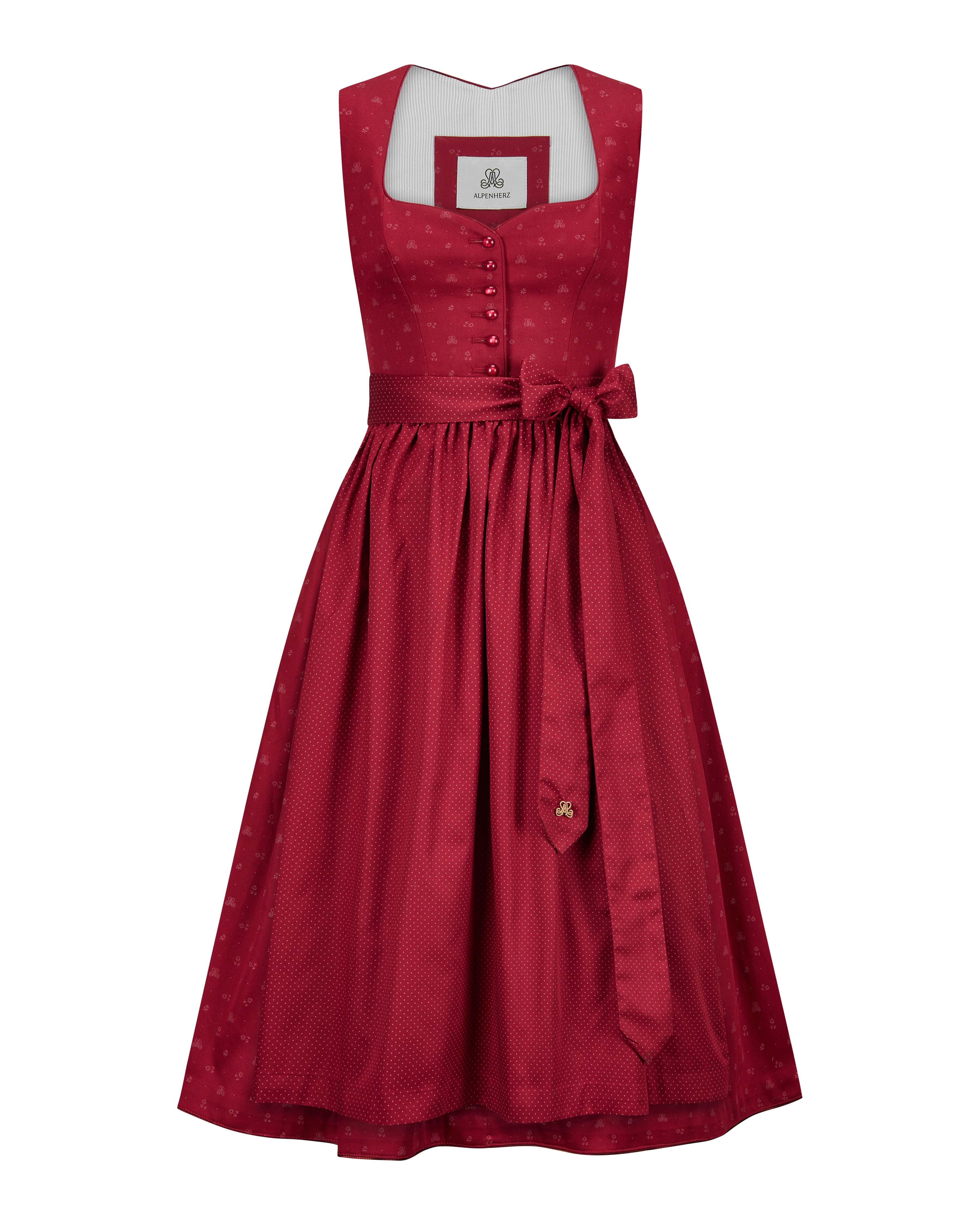 alpenherz-dirndl-lisa-dunkelrot-mit-abnehmbaren-puff-rmeln image 4