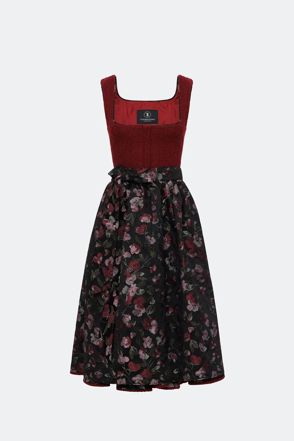 traumtrachten-dirndl-theresia-in-bordeaux-mit-2-sch-rzen image 1
