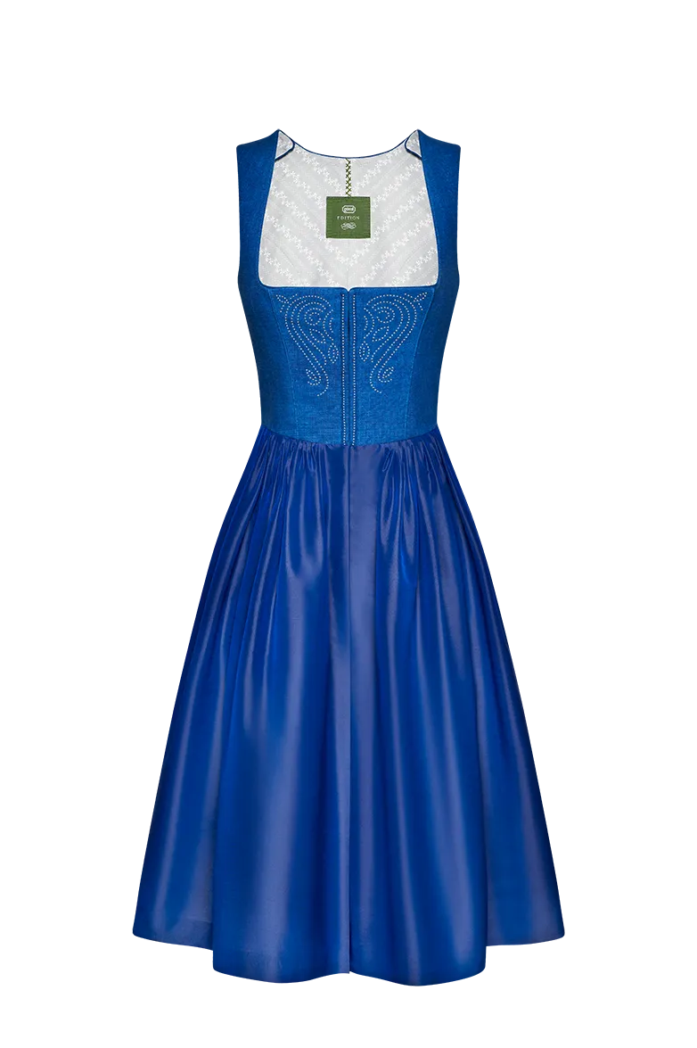 g-ssl-blaudruck-dirndl-mit-nieten-blau-70-leinen-seide image 1