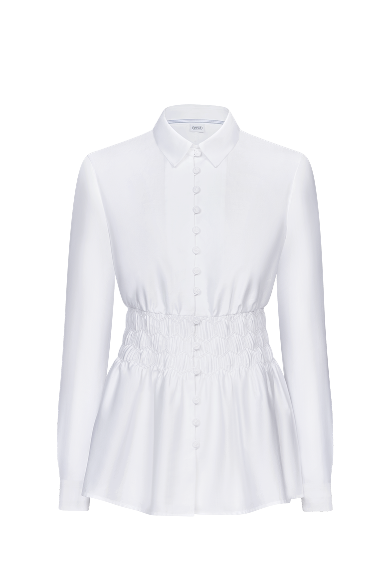g-ssl-bluse-reich-gesmokt-damen-aus-anna-plochl-baumwollsatin image 1