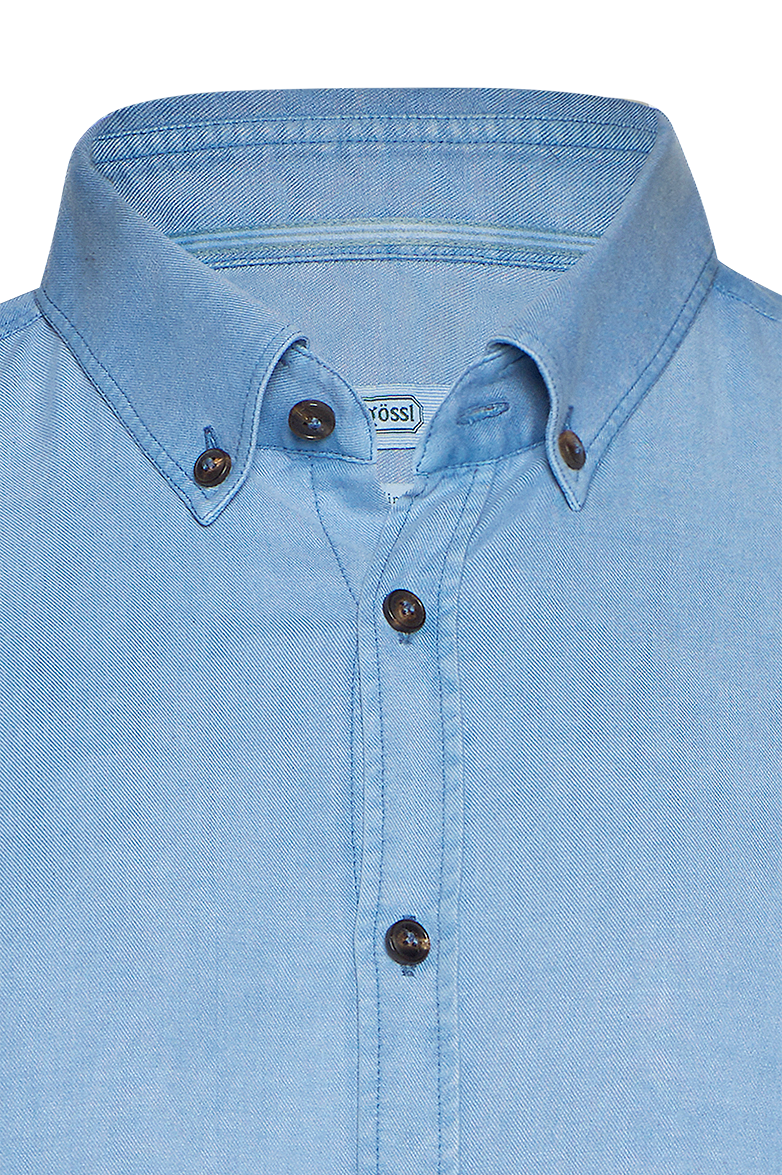 g-ssl-geradlinig-button-down-hemd-baumwolle-blau-herren image 3