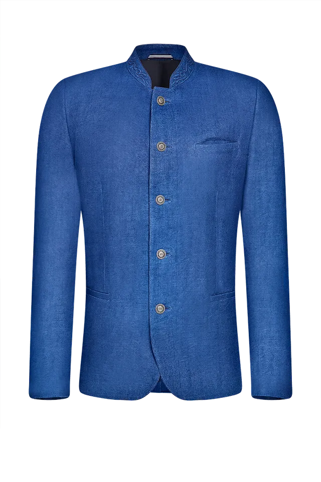 g-ssl-janker-bauernleinen-trifft-blaudruck-herren-blau image 1