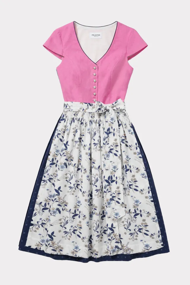 felicitas-damen-dirndl-deliana-mit-fl-gel-rmeln-und-sch-rze image 1