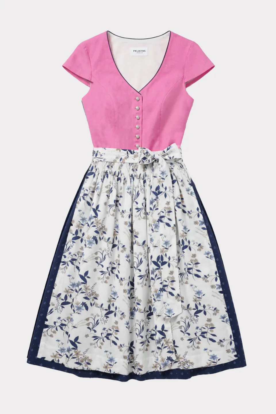 felicitas-damen-dirndl-deliana-mit-fl-gel-rmeln-und-sch-rze image 1