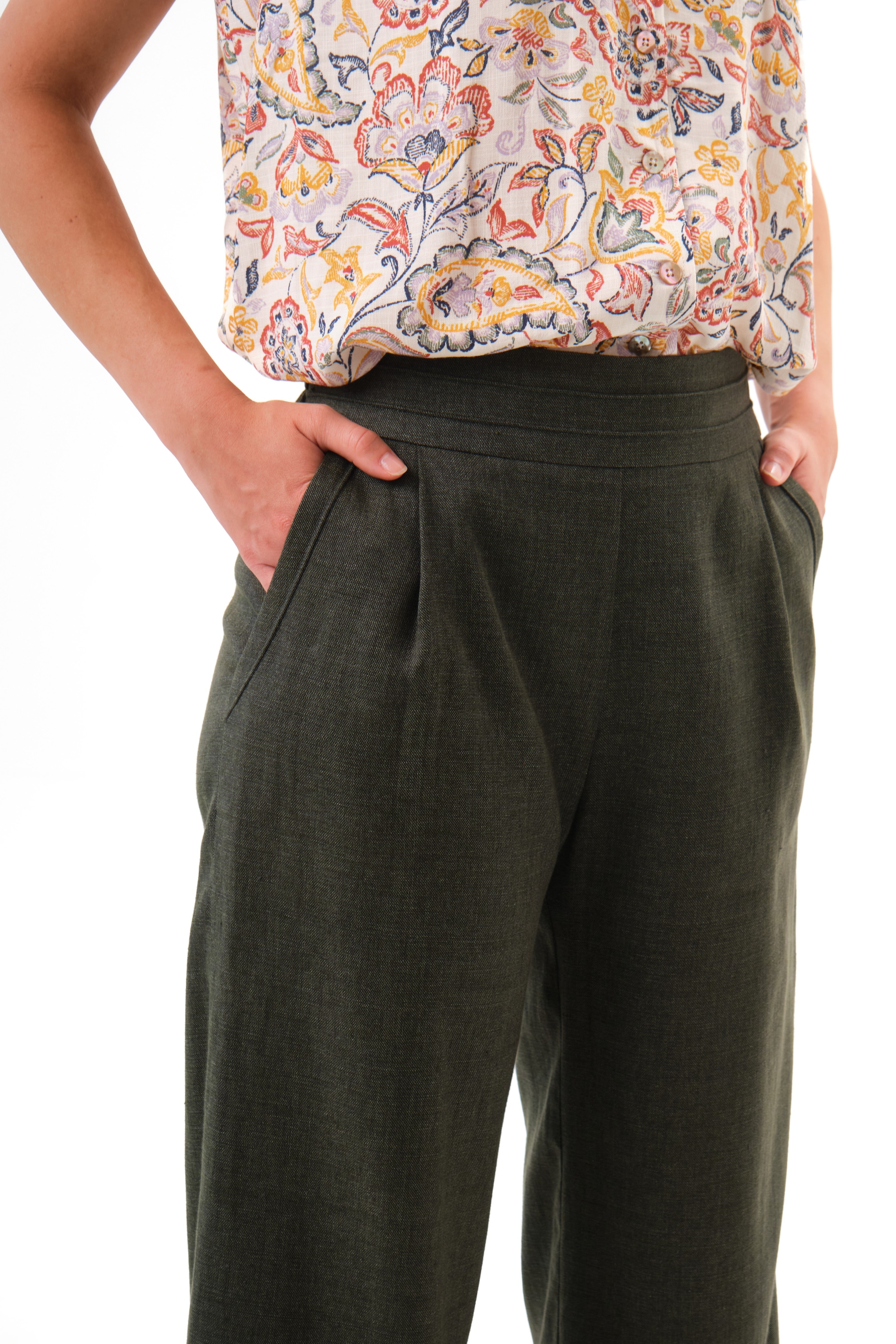 felicitas-damenhose-halika-leinen-stretch-sommerhose-weit image 2