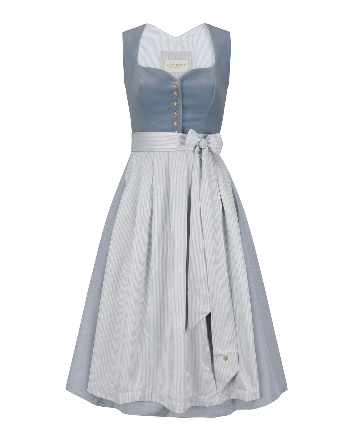alpenherz-samtdirndl-mel-mit-abnehmbarem-arm-in-blaugrau image 2