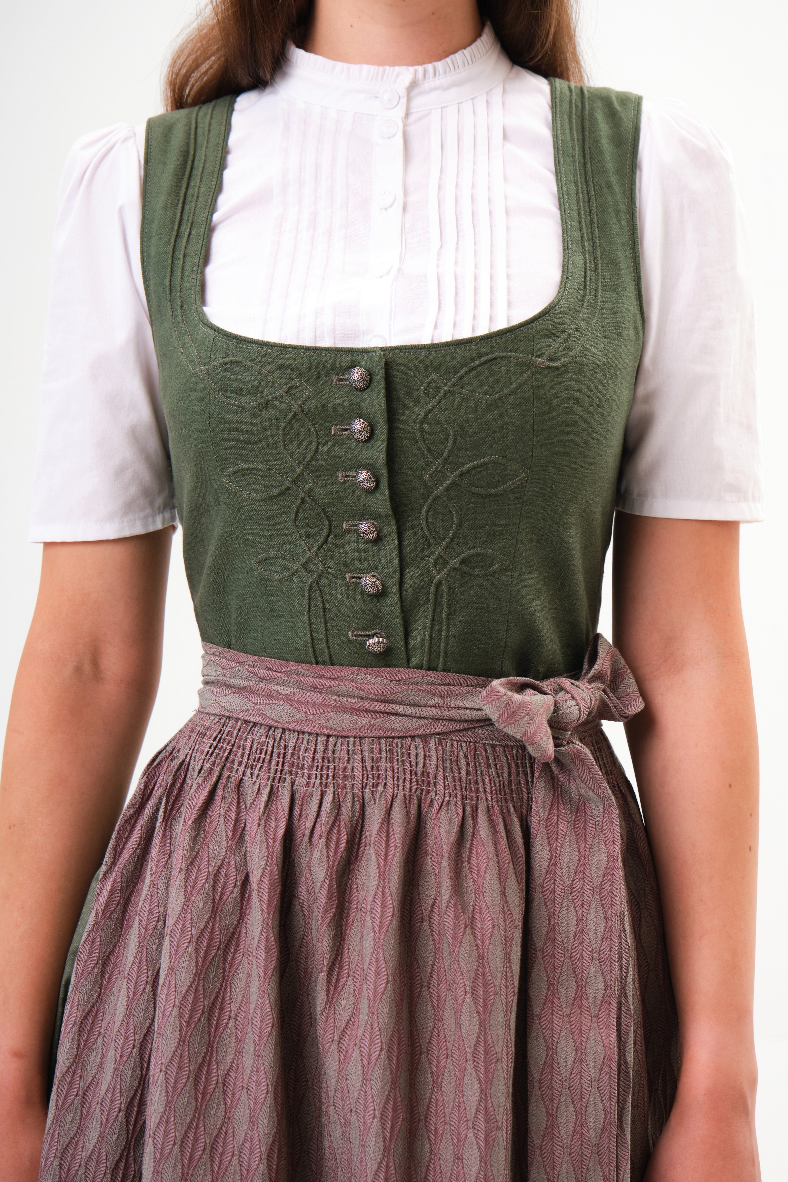 felicitas-damen-dirndl-dolores-leinen-tannengr-n image 4