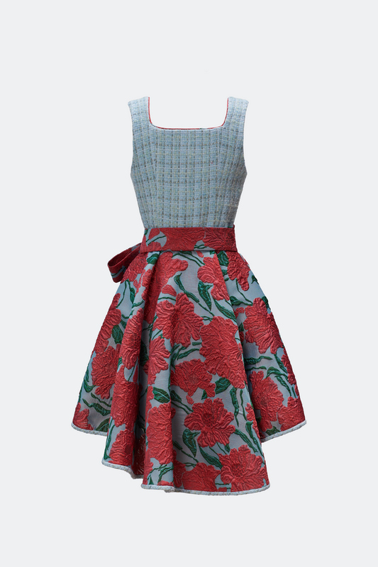 traumtrachten-designerdirndl-zita-mit-tweedmieder-in-himmelsblau image 2