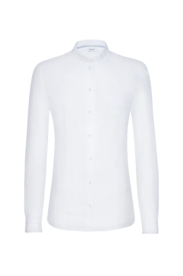 g-ssl-bluse-zart-getupft-stehkragen-baumwolle image 1