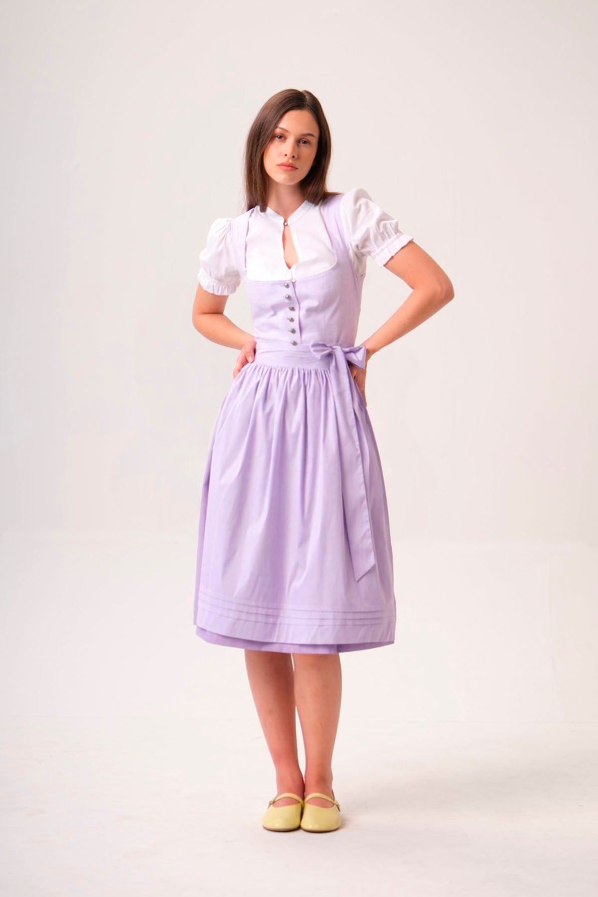 felicitas-damen-dirndl-dala-waldveilchen-midi-dirndl-aus-leinen-baumwolle image 1