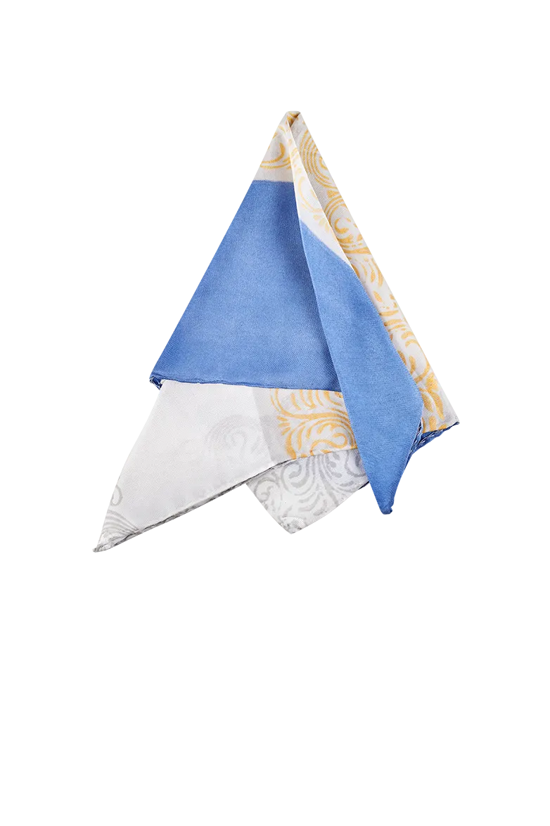 g-ssl-gold-stecktuch-herren-seide-handdruck-blau image 1