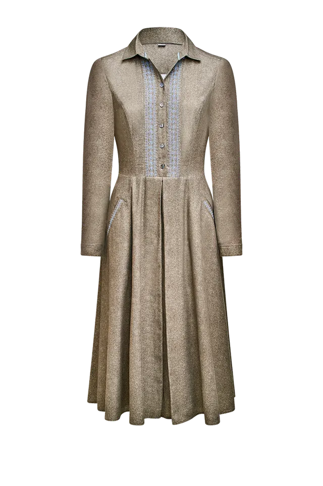 g-ssl-kreuzstich-hemdblusenkleid-natur-tailliert image 1