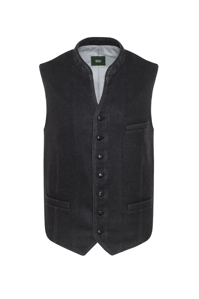 g-ssl-charmanter-kavalier-gilet-aus-loden-grau-schwarz-herren image 1