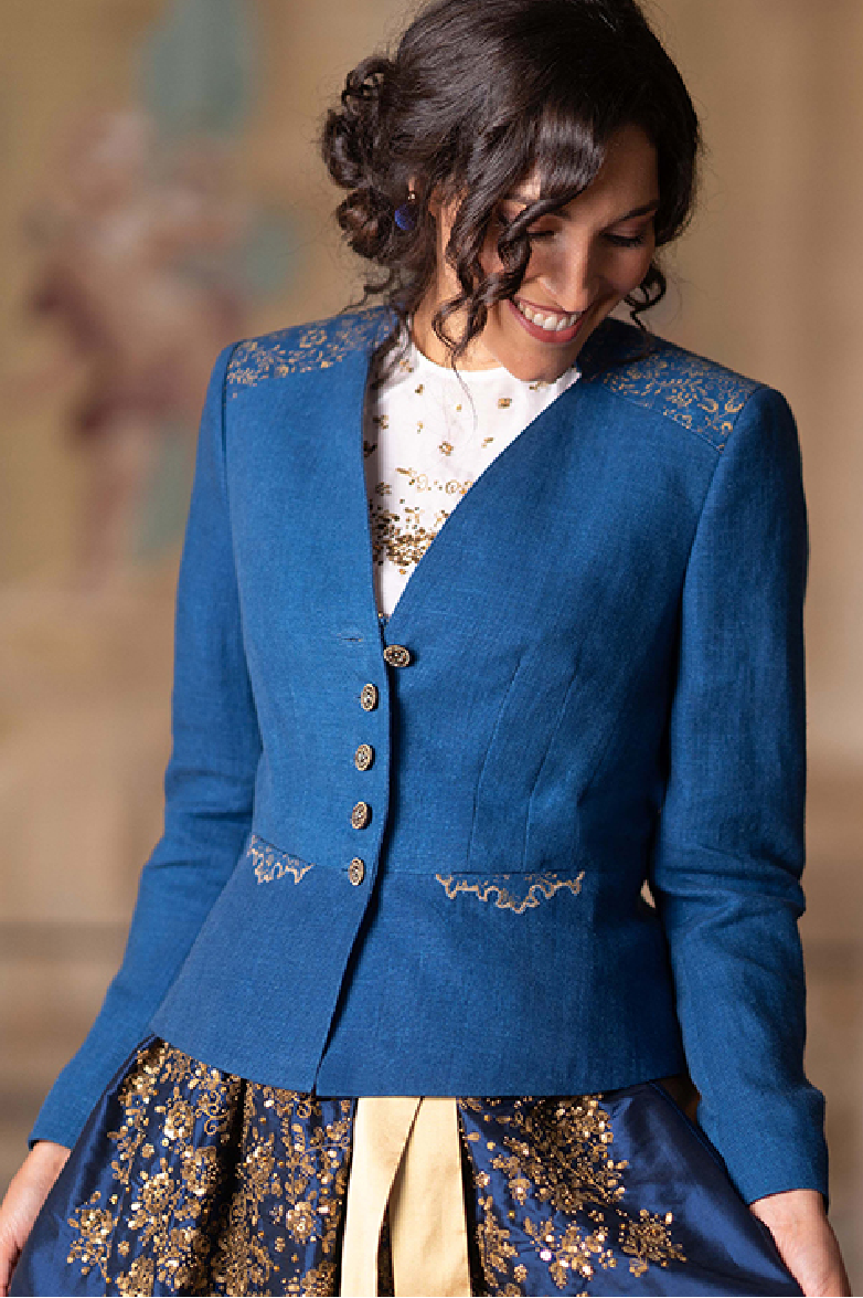 g-ssl-gold-jacke-blaudruckleinen-indigo-blau image 8