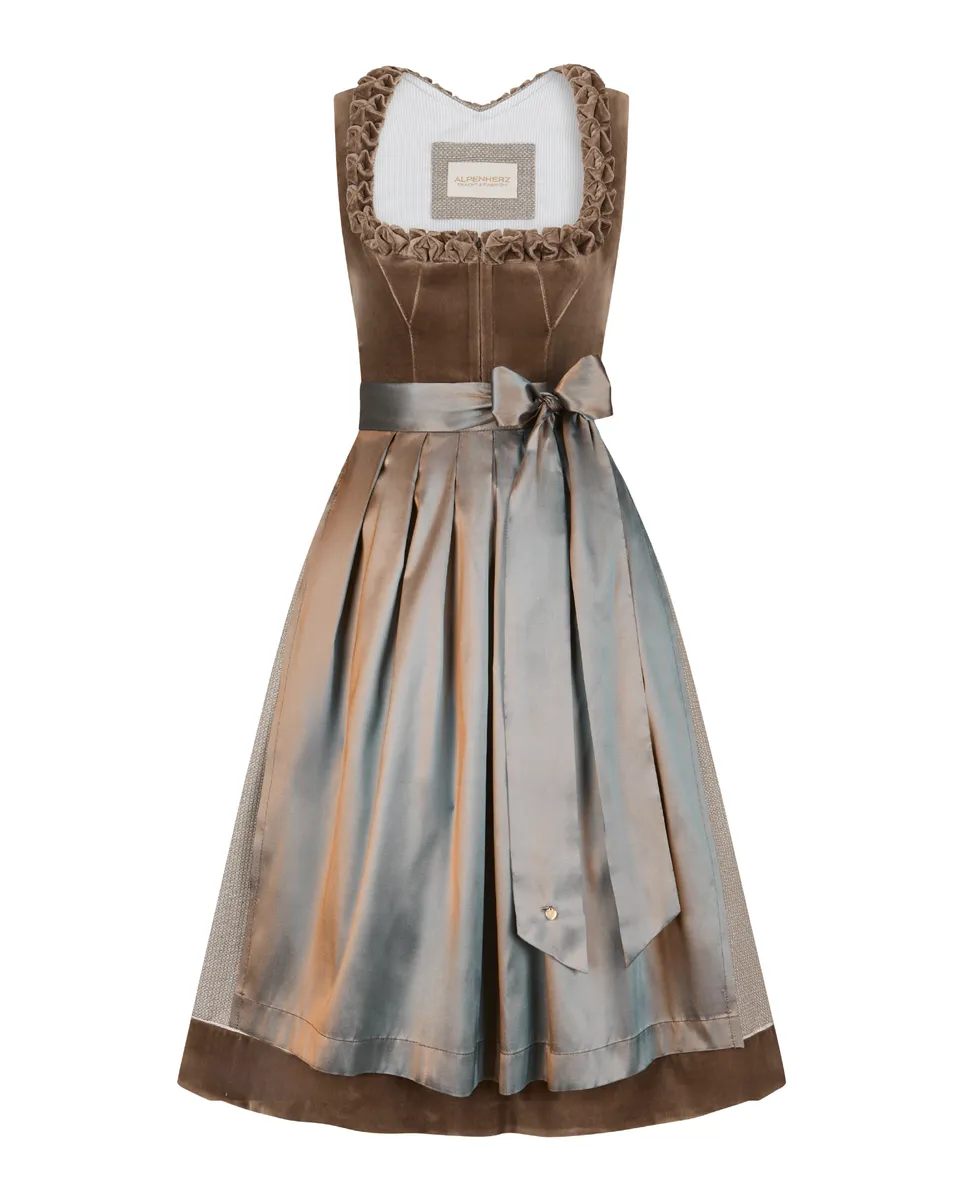 alpenherz-dirndl-rosalie-mocca-mousse-samt-dirndl image 1