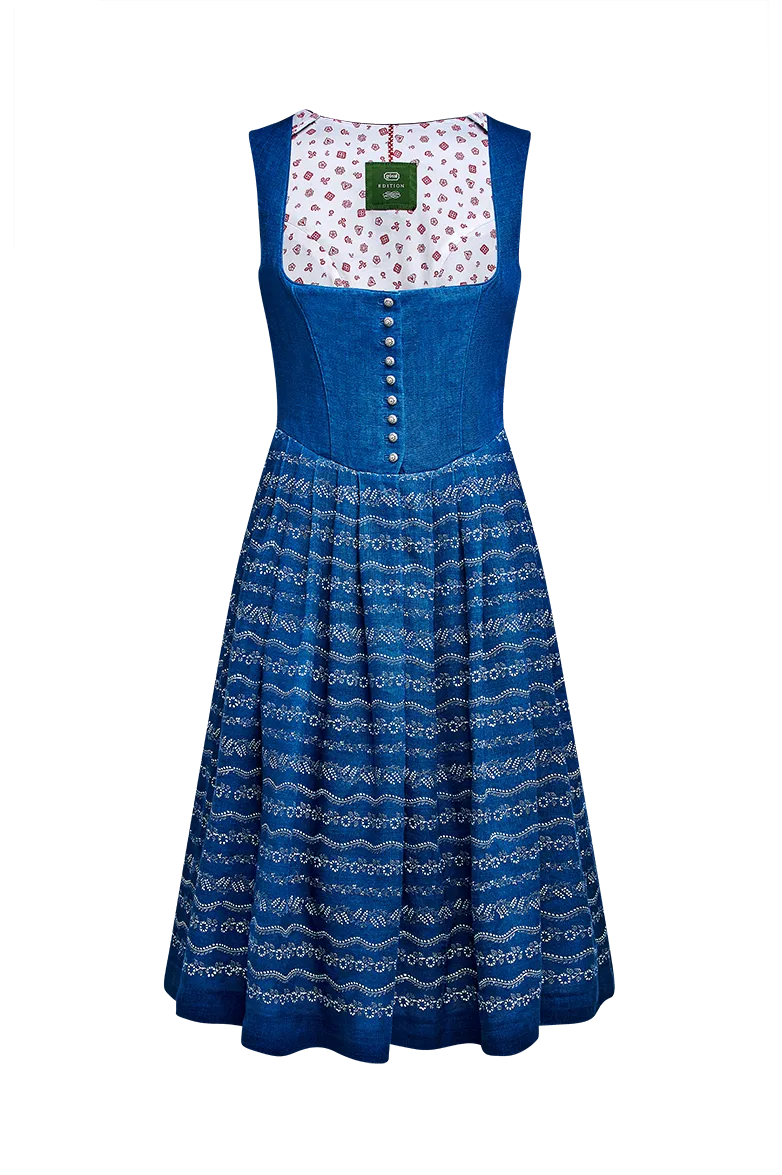 g-ssl-dirndl-aus-blaudruckleinen-blau-70er-l-nge image 1