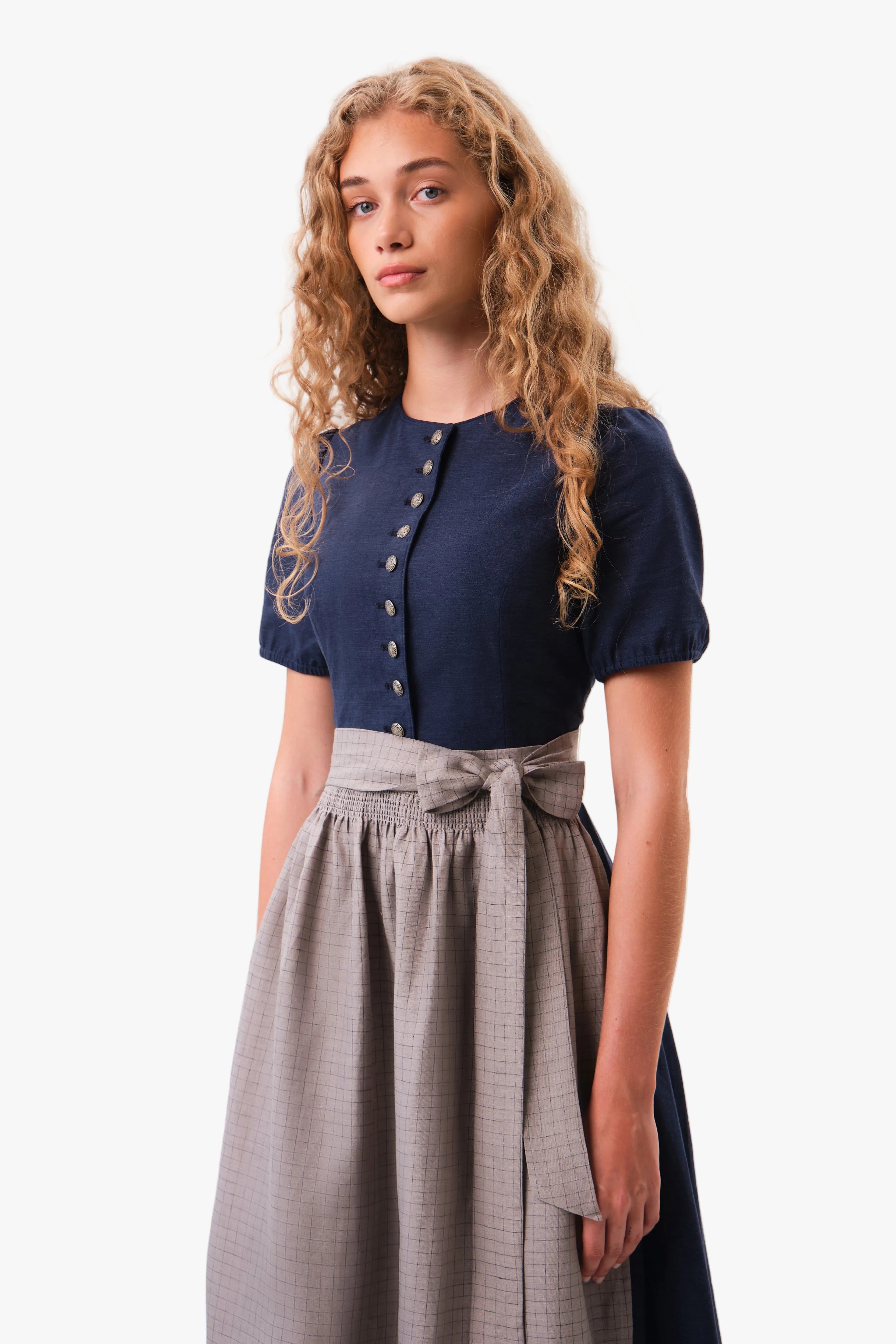 felicitas-damen-dirndl-dalita-hochgeschlossen-leinen-midi image 3