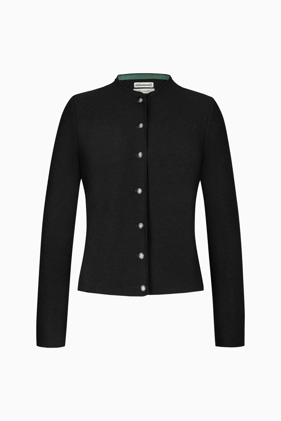 gottseidank-damenstrickjacke-aloisia-uni-wollstrick-mit-rundhals image 1