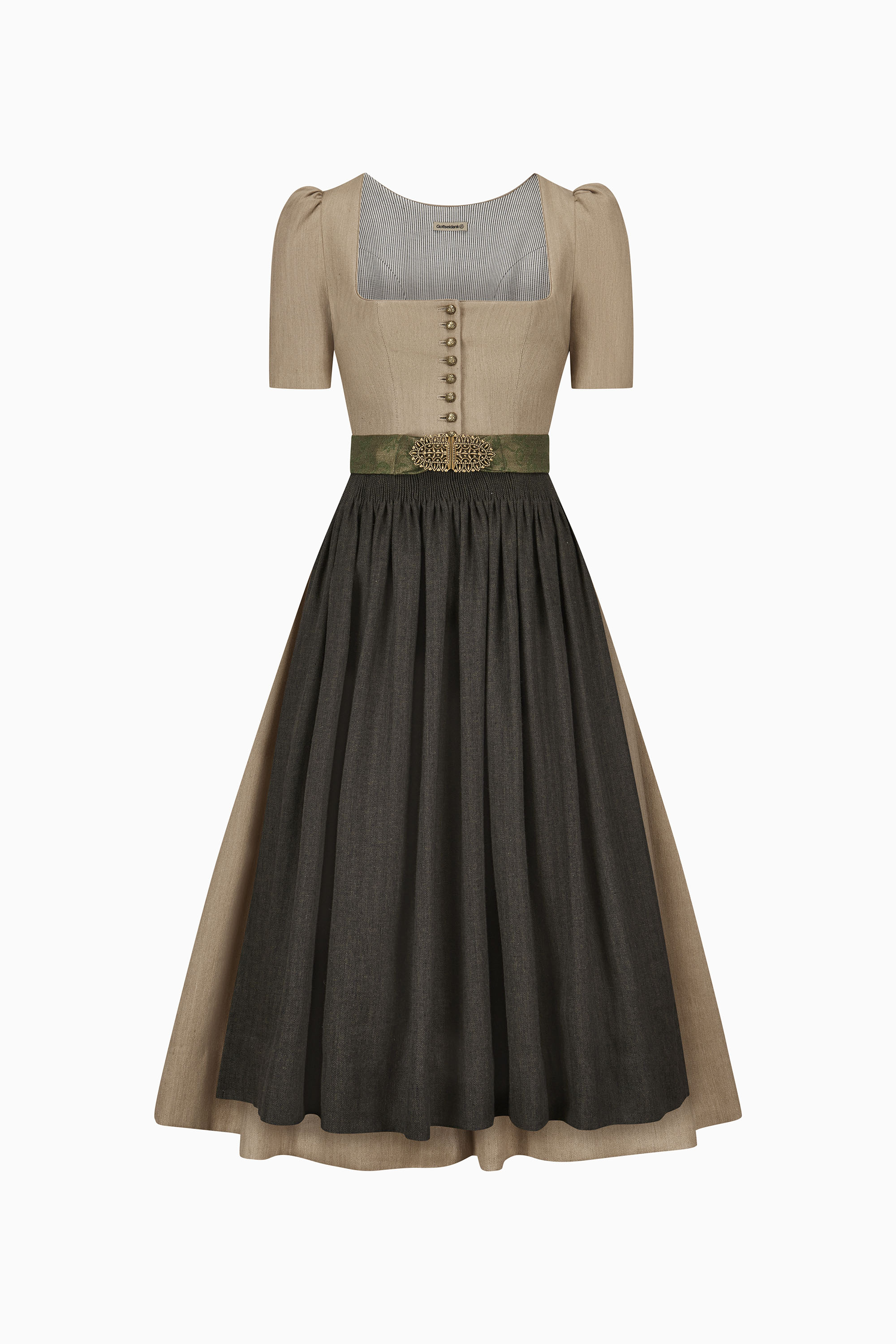 gottseidank-dirndl-hanni-midi-dirndl-mit-geradem-ausschnitt-und-puffarm image 5