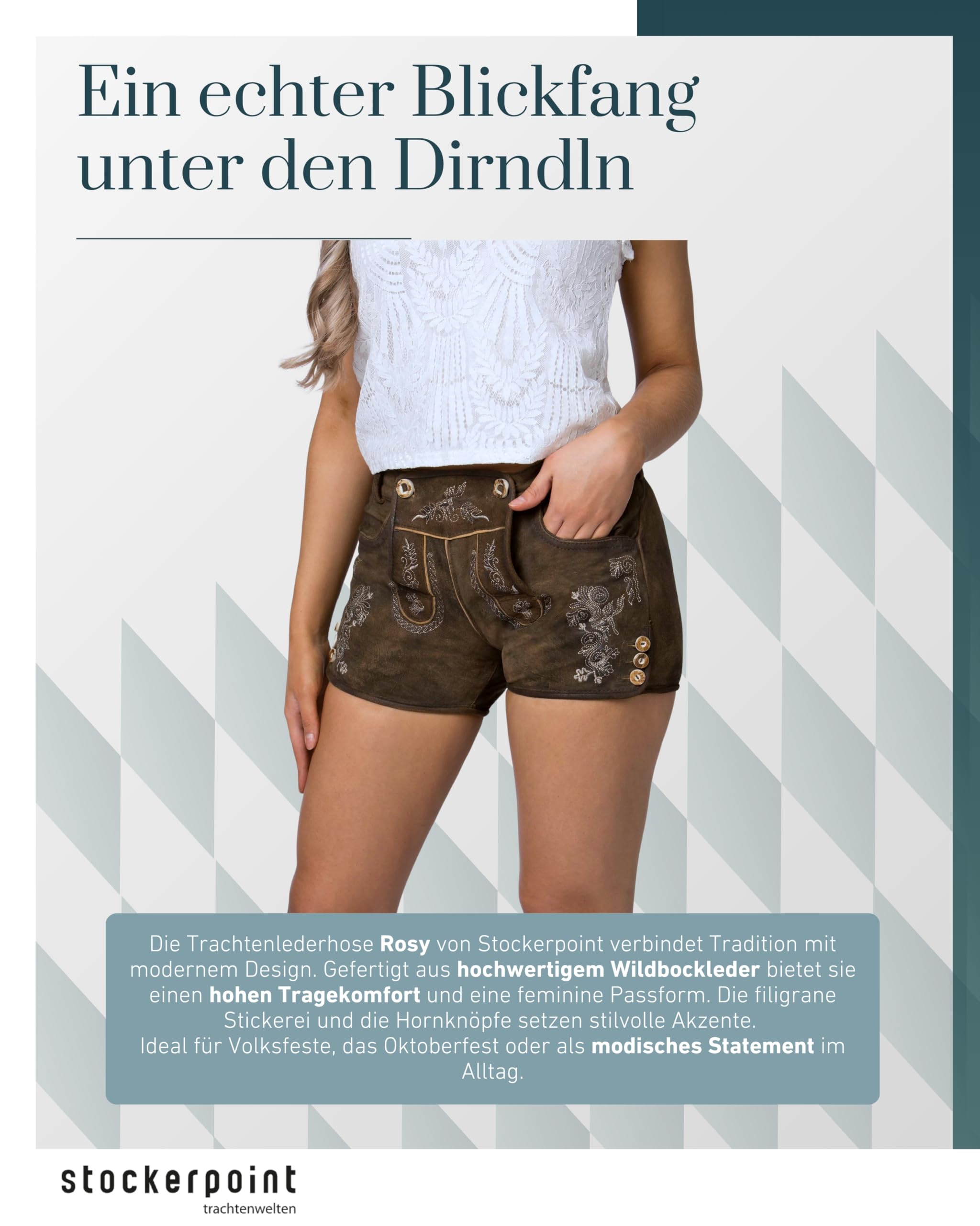 stockerpoint-damen-trachtenlederhose-rosy-kurze-lederhose image 4