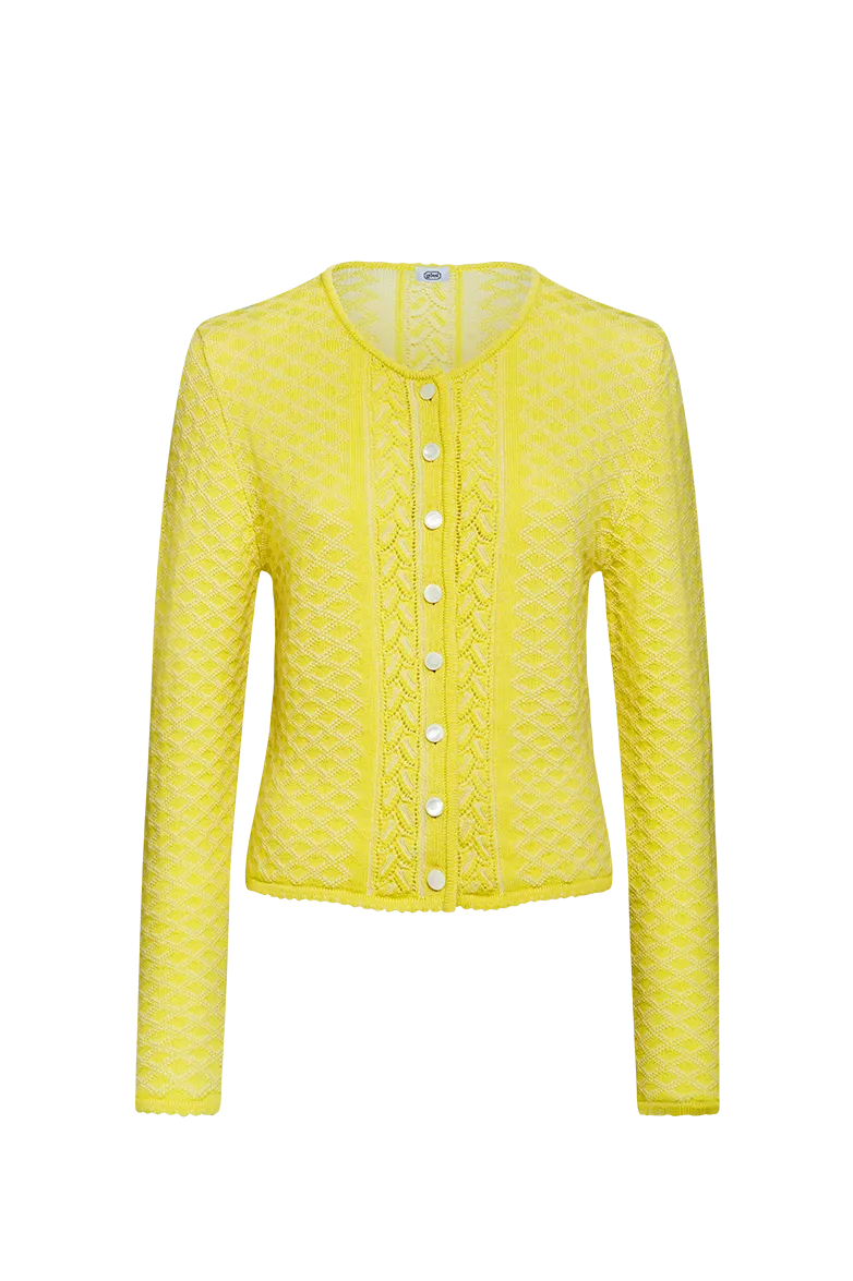 g-ssl-plattierte-strickjacke-brokatmuster-merino-baumwolle image 1