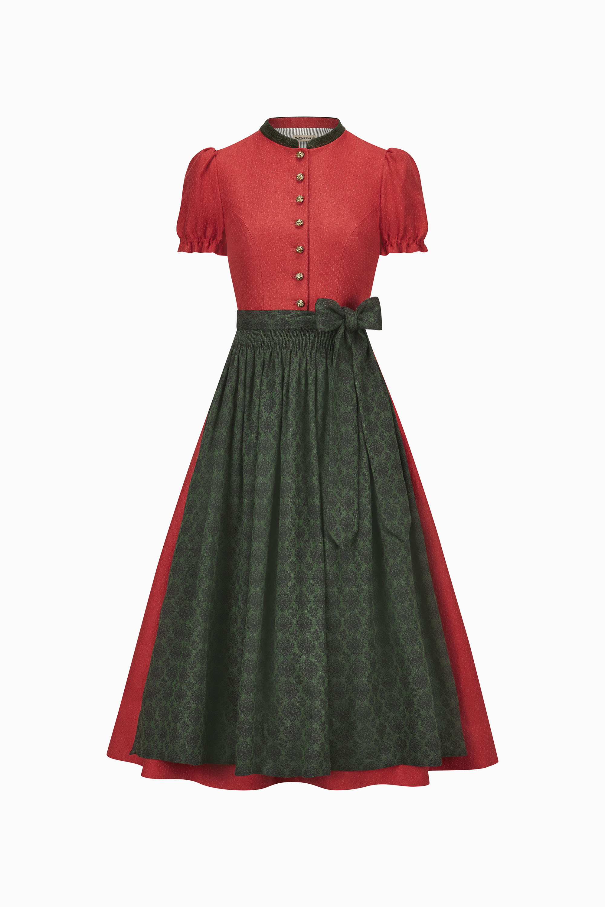 gottseidank-dirndl-livie-hochgeschlossenes-dirndl-mit-kurzem-puffarm image 1