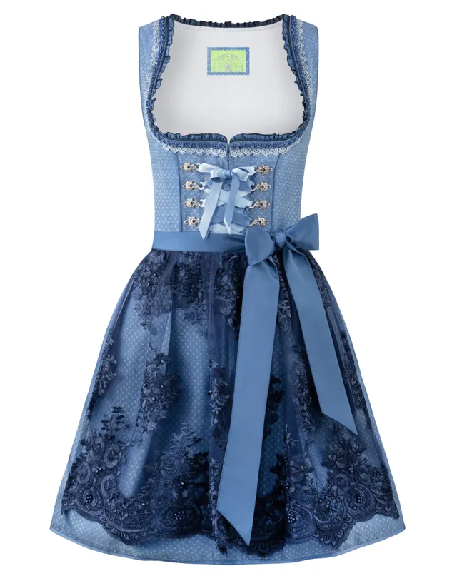 stockerpoint-dirndl-beliva-blau-jacquard-spitzensch-rze image 1