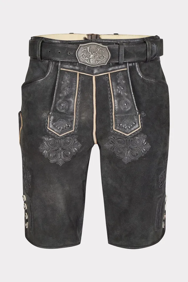 felicitas-herren-lederhose-ostsee-kurz-echtleder image 1