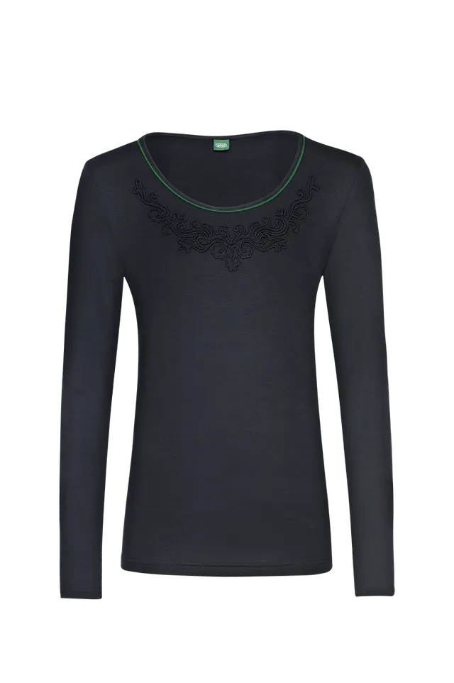 g-ssl-von-blumen-umrankt-trachtenshirt-viskose-grau-schwarz image 1