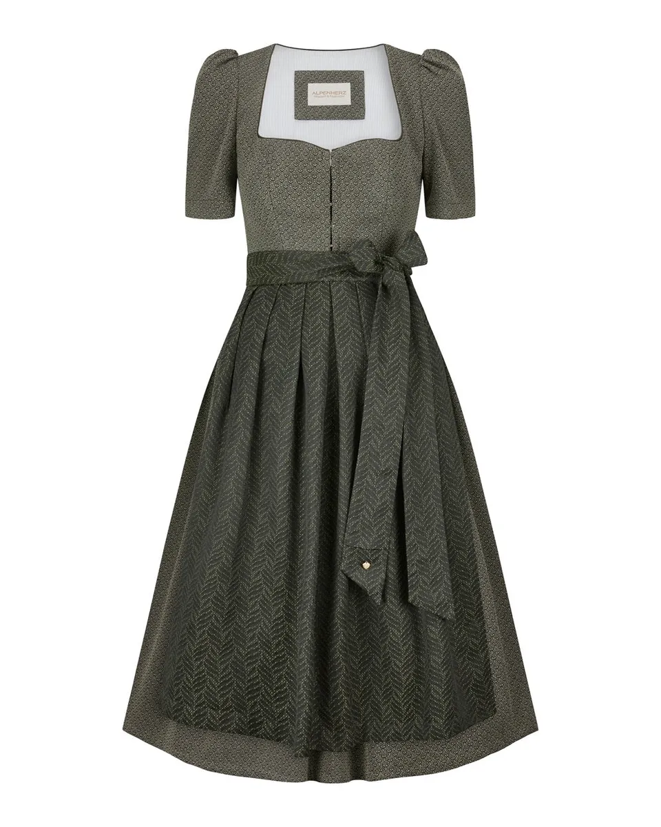 alpenherz-dirndl-johanna-jacquard-dirndl-in-gr-n image 1