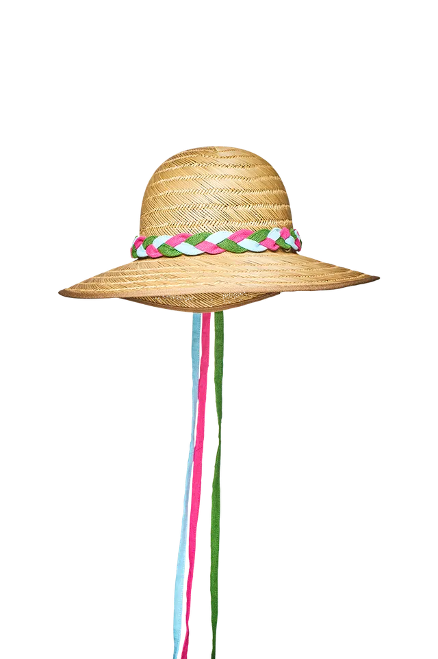 g-ssl-individueller-kopfschmuck-sommerhut-aus-stroh-mit-leinenb-ndern image 1