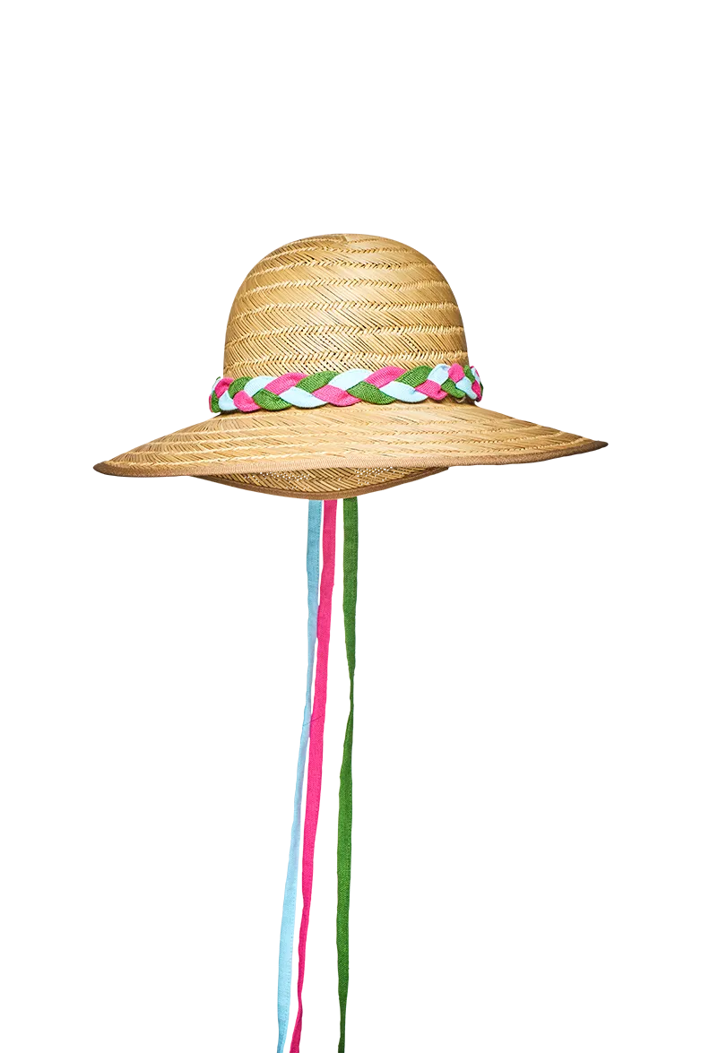 g-ssl-individueller-kopfschmuck-sommerhut-aus-stroh-mit-leinenb-ndern image 1