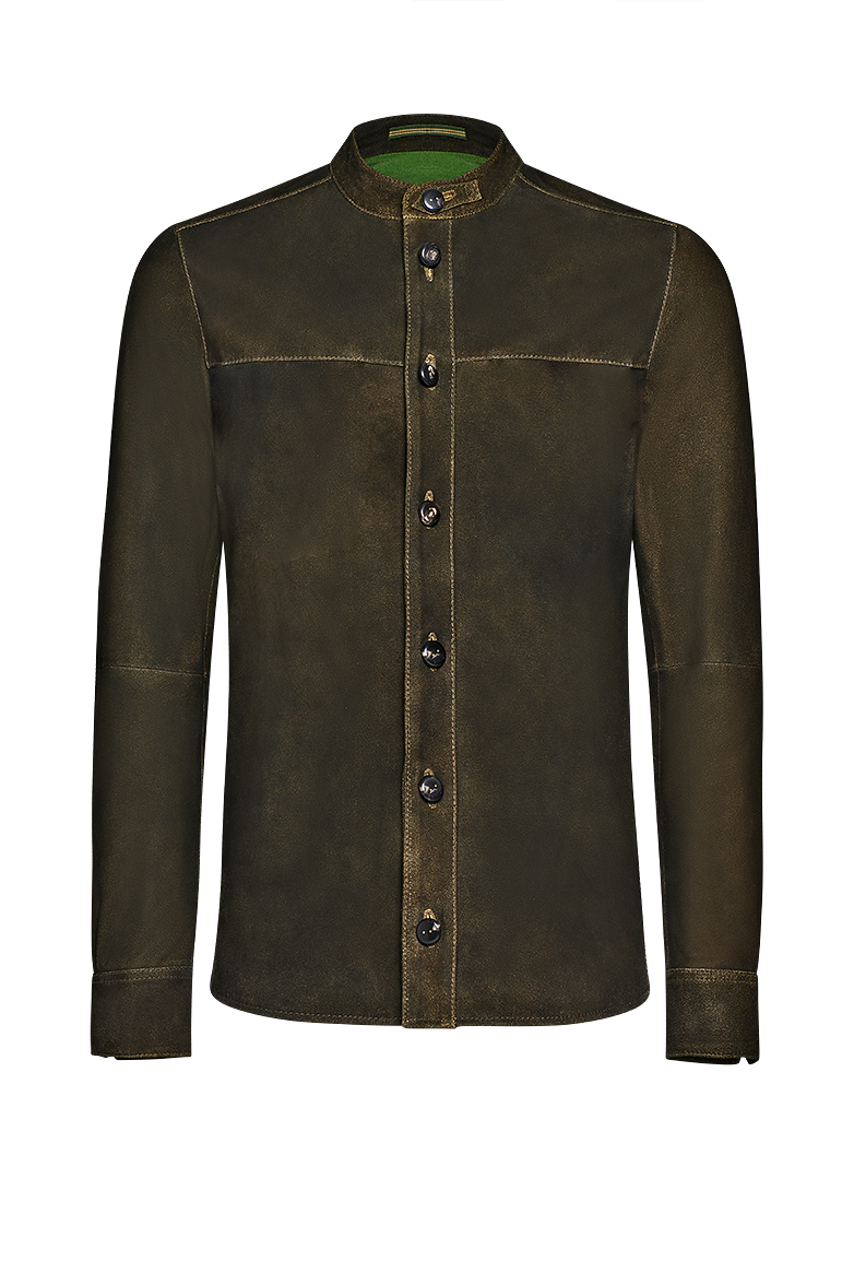 g-ssl-shirtjacket-in-leder-ziegenleder-jacke-stehkragen-braun-herren image 1