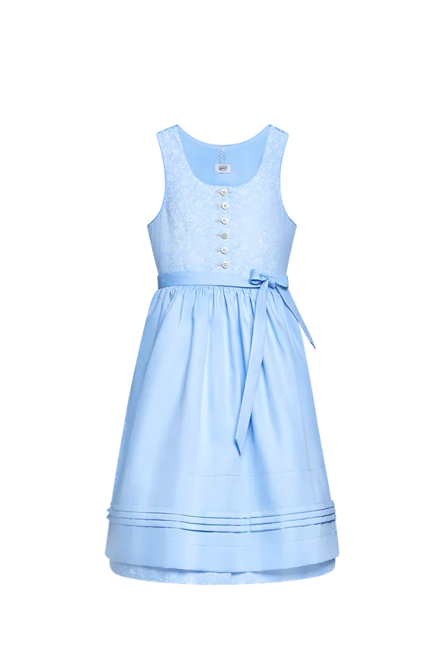 g-ssl-kinder-dirndl-blau-streublumen-mit-sch-rze-baumwolle image 1