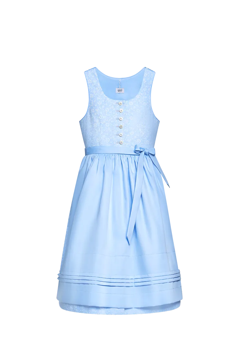 g-ssl-kinder-dirndl-blau-streublumen-mit-sch-rze-baumwolle image 1