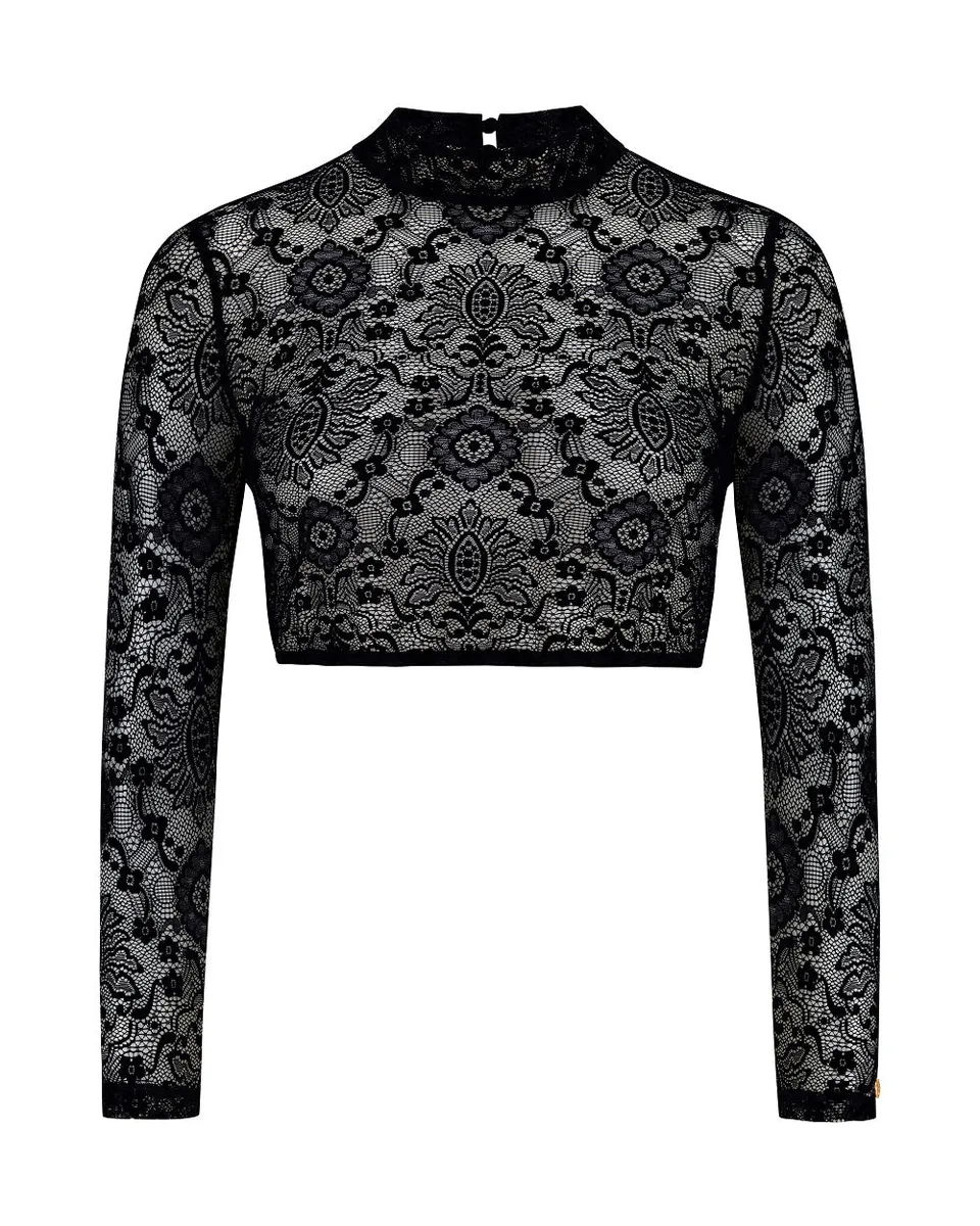 alpenherz-bluse-viola-dirndlbluse-in-schwarz-mit-stehkragen image 1