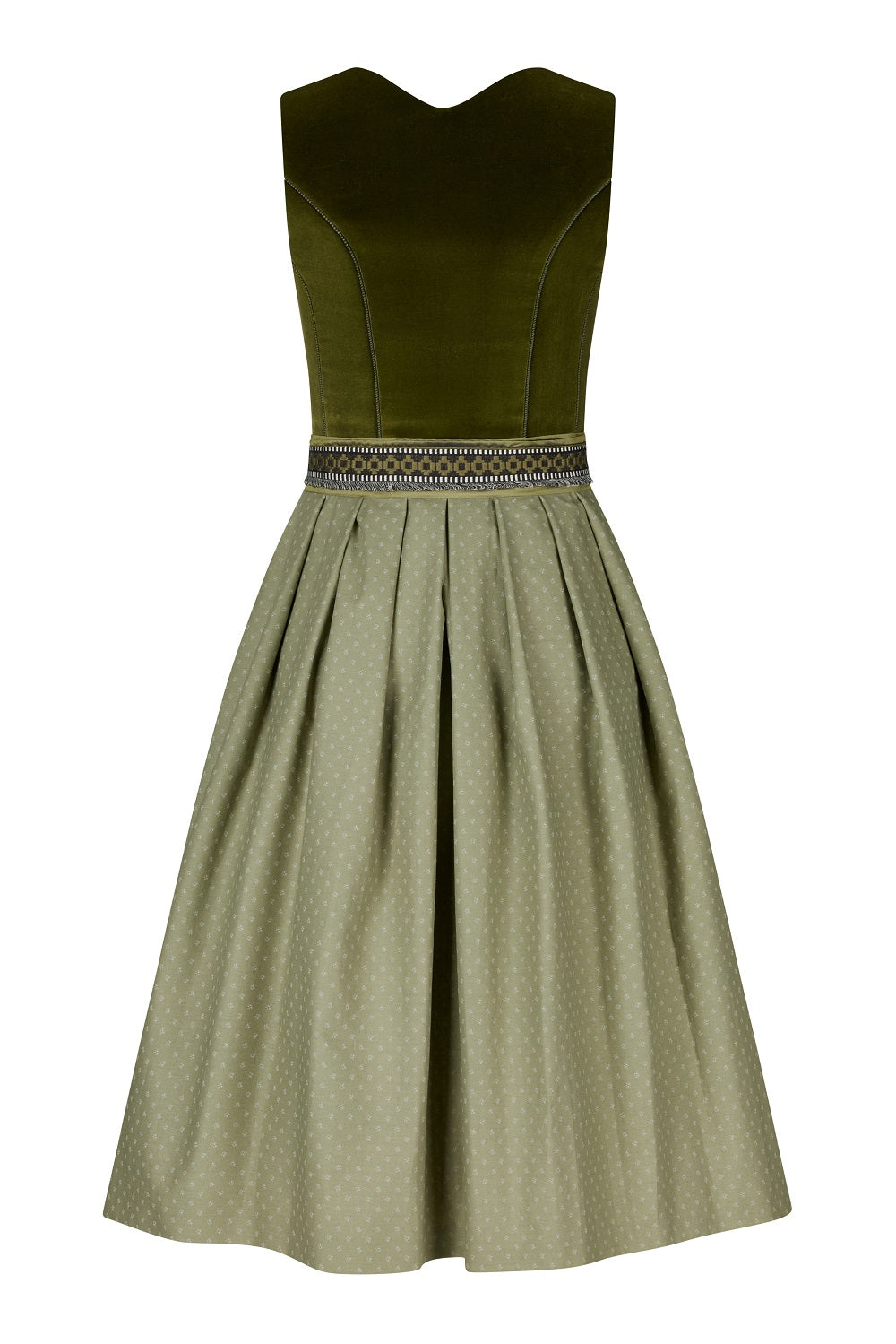 alpenherz-x-riani-dirndl-riani-samtmieder-oliv image 2