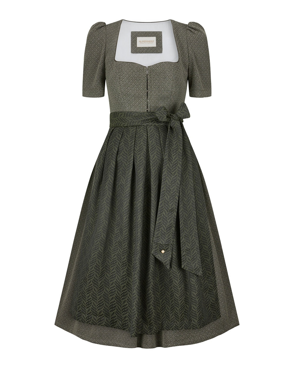 alpenherz-dirndl-johanna-jacquard-dirndl-in-gr-n image 1