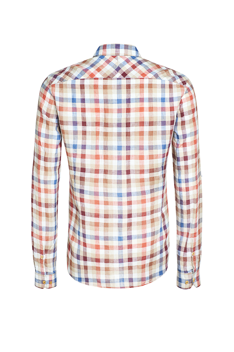 g-ssl-kariertes-hemd-herren-buttondown-aus-baumwolle-leinen image 2