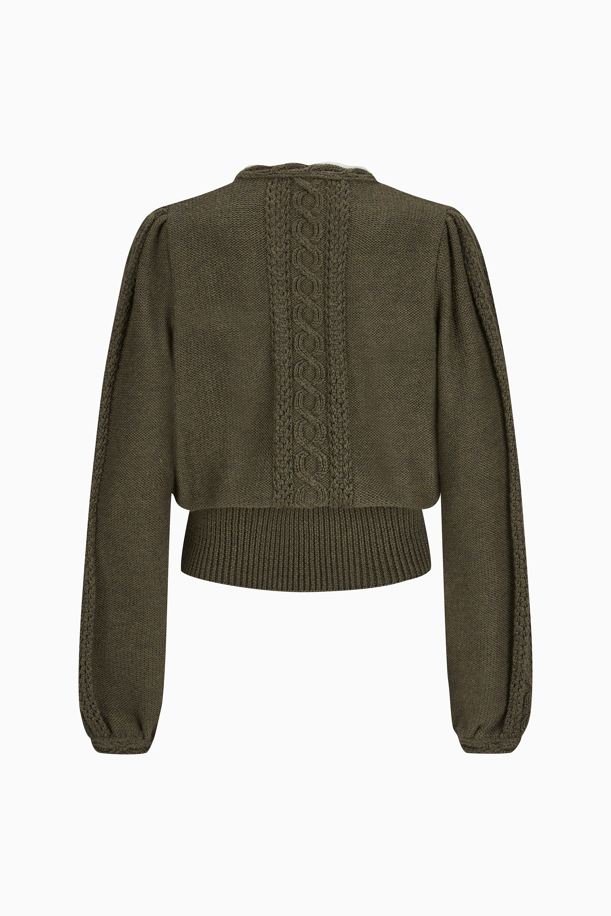 gottseidank-damenstrickjacke-lea-mit-stehkragen-und-puffarm image 2