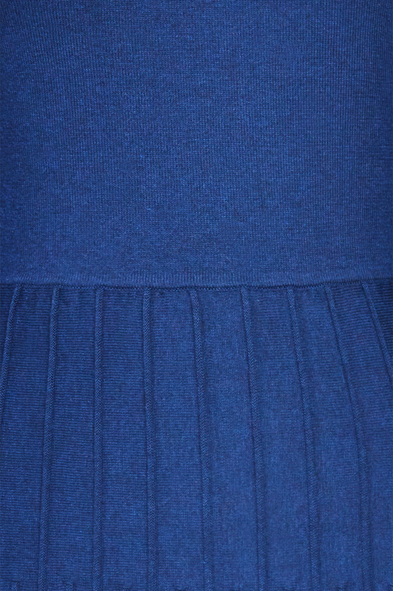 g-ssl-tailliertes-strickkleid-damen-baumwolle-blau-ajourmuster image 4