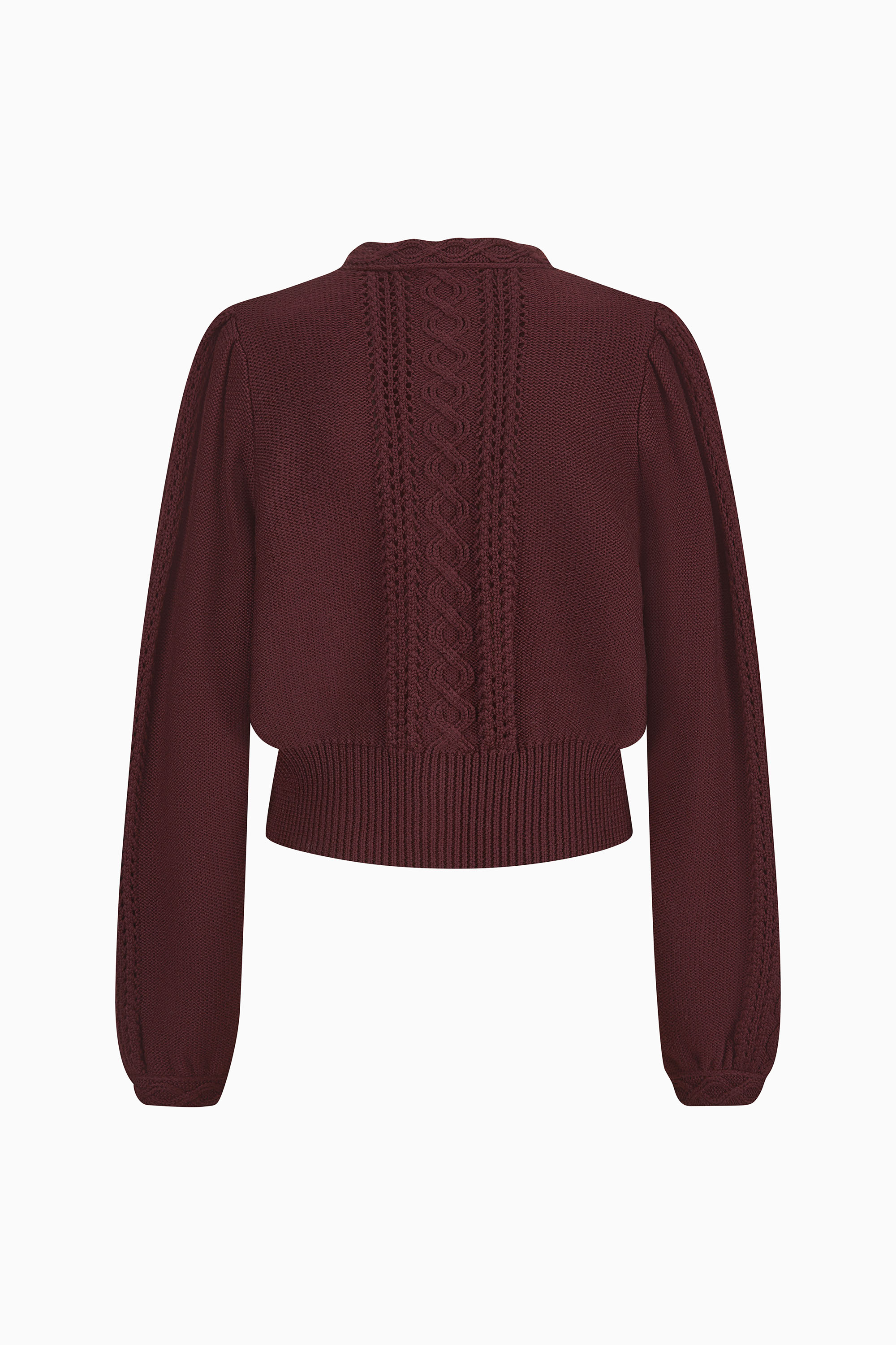 gottseidank-damenstrickjacke-lea-linksstrick-mit-stehkragen-puffarm image 2