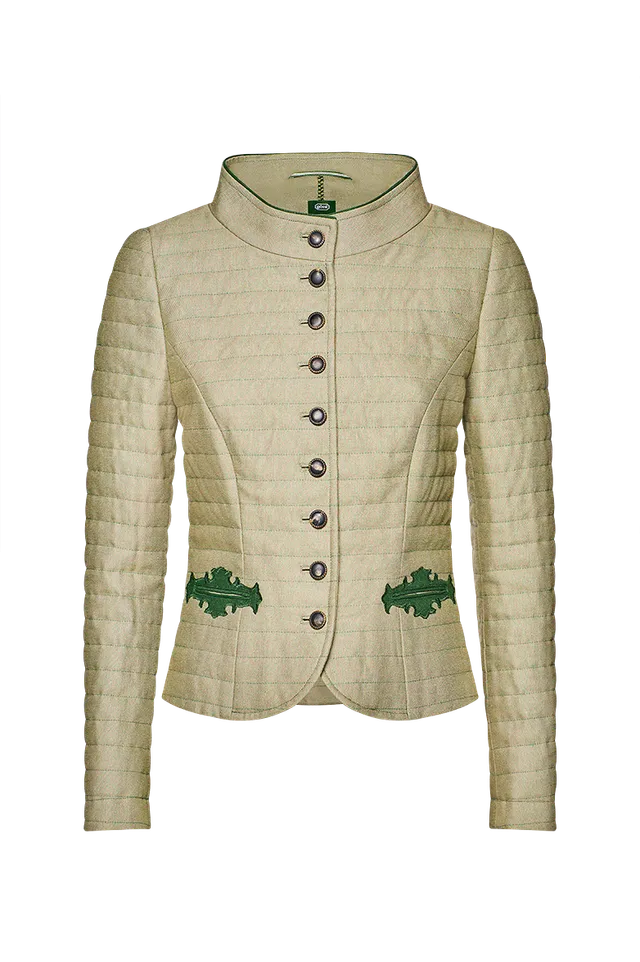 g-ssl-steppjacke-j-gerleinen-gr-n-seidenfutter-damen image 1