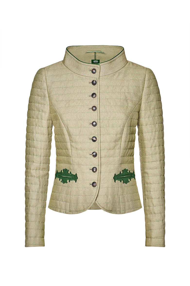 g-ssl-steppjacke-j-gerleinen-gr-n-seidenfutter-damen image 1