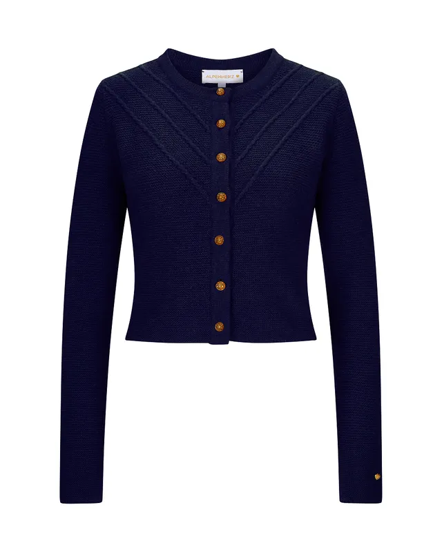 alpenherz-strickjacke-elanie-dunkelblau-trachten-strickjacke-mit-goldkn-pfen image 1