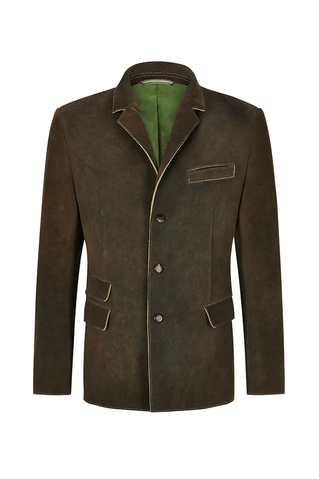 g-ssl-herren-hirschlederjacke-prachtvoll-braun-mit-seidenfutter-artikelnr-63009- image 1