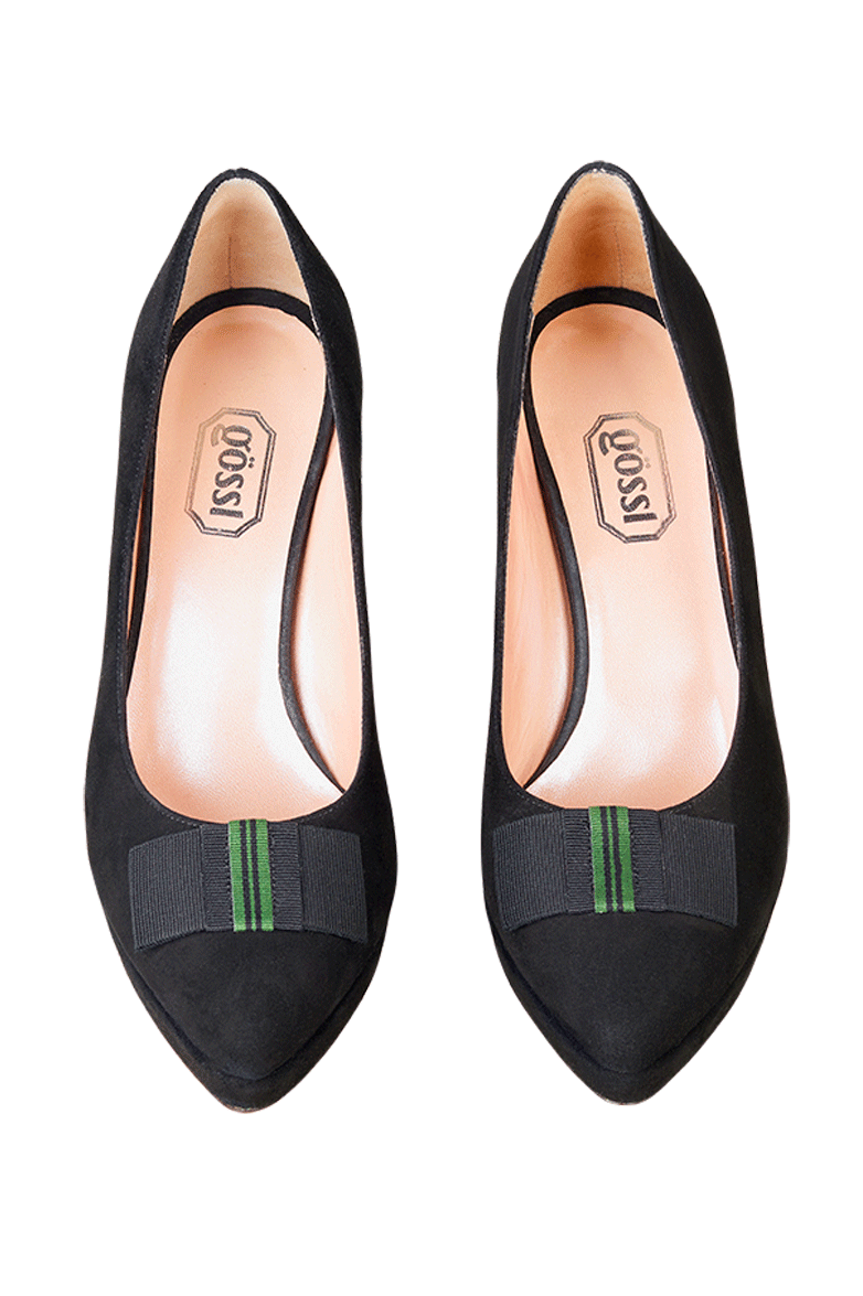 g-ssl-hoch-hinaus-high-heels-gr-n-veloursleder-mit-lampassenschleife image 4